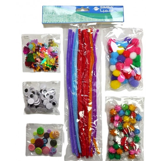 Set of 6 shiny gold-plated craft and art supplies